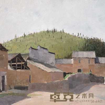 殷雄 宁静的村庄 50×50cm